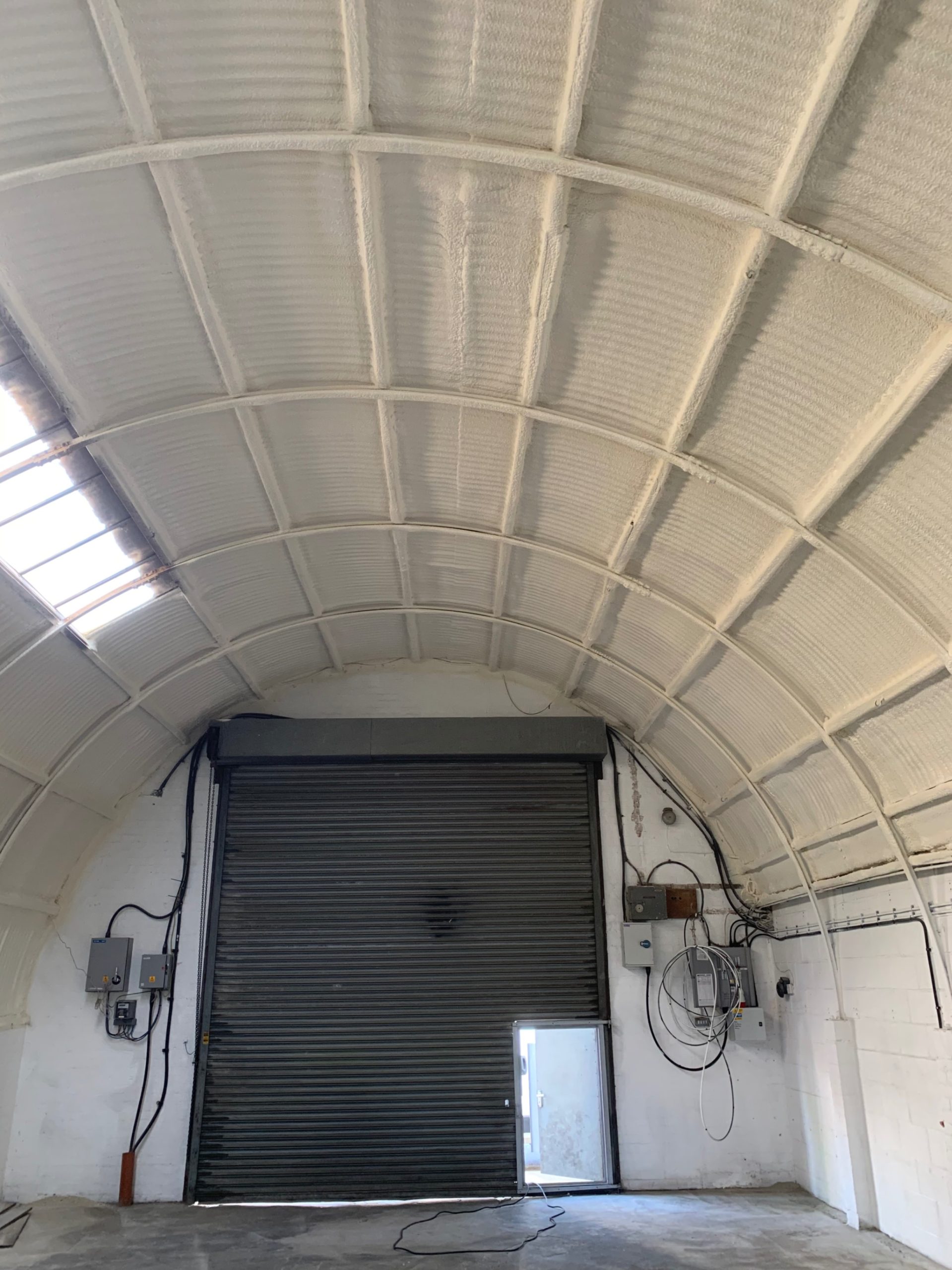 Spray foam insulation detail